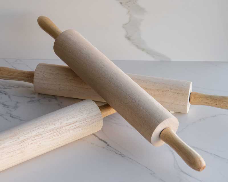 Cookie Dough Rollers 20 Pack 8 Inch Wooden Rolling Pins With Red Handles - Mini Baking Rolling Pins For Dough & Crafts Wooden Baking Tools